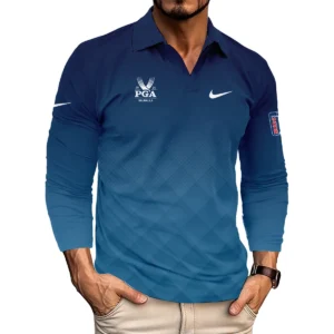 2024 PGA Championship Valhalla Nike Blue Gradient Abstract Stripes  Style Classic Quarter Zipped Sweatshirt