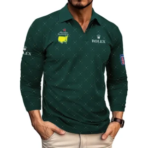 Diamond Shapes With Geometric Pattern Masters Tournament Rolex Vneck Polo Shirt Style Classic Polo Shirt For Men