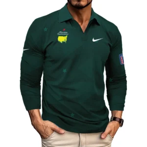 Golf Pattern Stars Dark Green Masters Tournament Nike Style Classic Quarter Zipped Sweatshirt