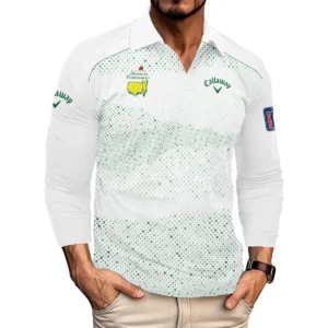 Golf Stye Classic White Mix Green Masters Tournament Callaway Vneck Polo Shirt Style Classic Polo Shirt For Men