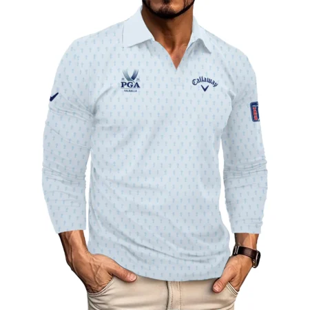 Golf Pattern Cup White Mix Light Blue 2024 PGA Championship Valhalla Callaway Long Polo Shirt Style Classic Long Polo Shirt For Men
