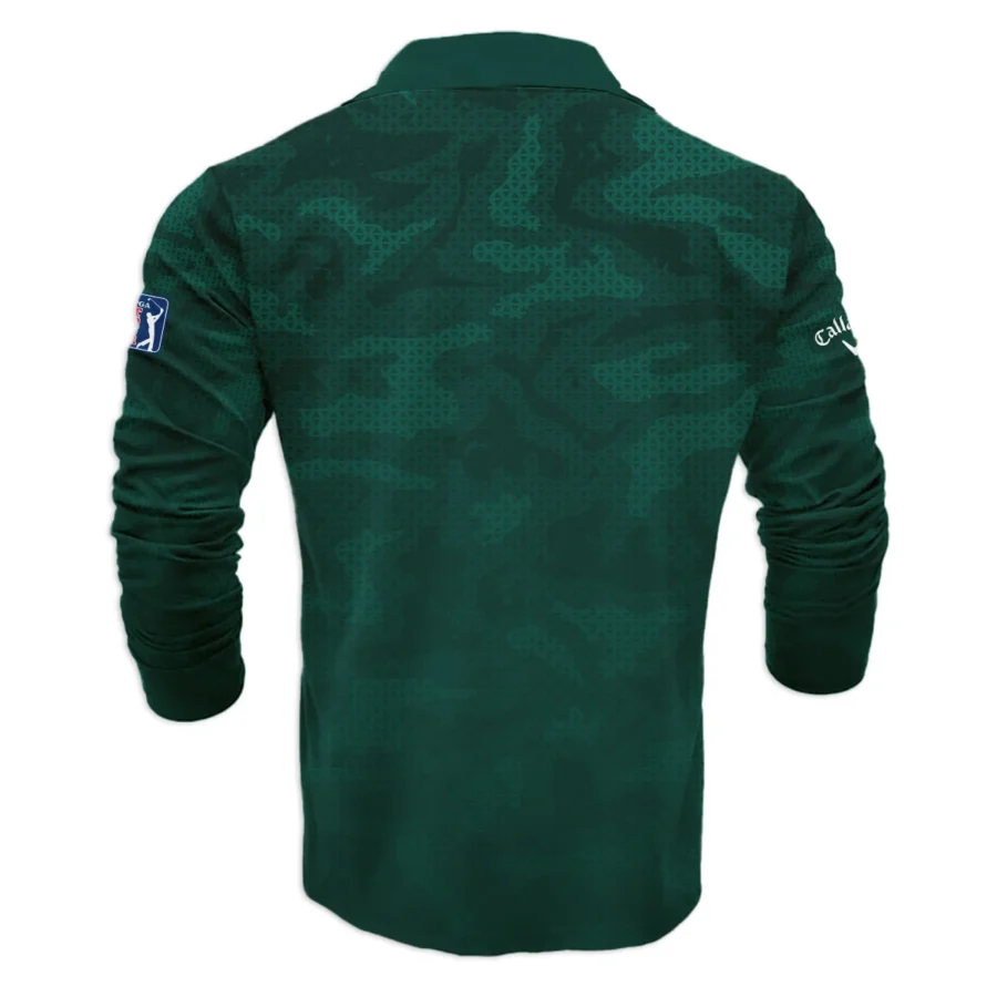 Masters Tournament Callaway Camo Sport Green Abstract Vneck Long Polo Shirt Style Classic Long Polo Shirt For Men