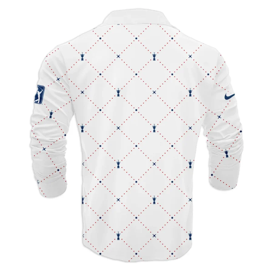 Argyle Pattern With Cup 124th U.S. Open Pinehurst Nike Vneck Long Polo Shirt Style Classic Long Polo Shirt For Men