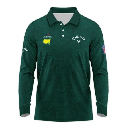 Stars Dark Green Abstract Sport Masters Tournament Callaway Long Polo Shirt Style Classic Long Polo Shirt For Men