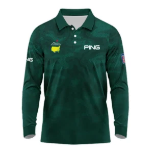 Masters Tournament Ping Camo Sport Green Abstract Zipper Polo Shirt Style Classic Zipper Polo Shirt For Men