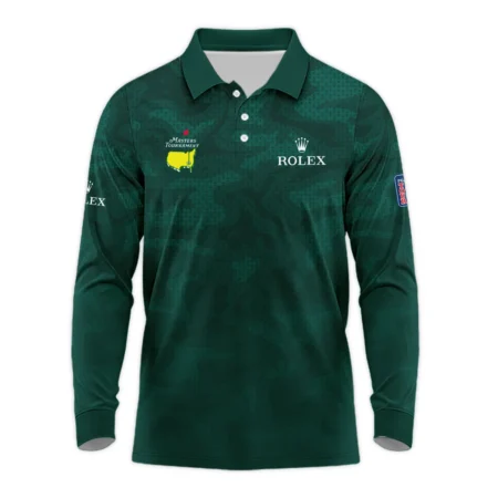 Masters Tournament Rolex Camo Sport Green Abstract Long Polo Shirt Style Classic Long Polo Shirt For Men