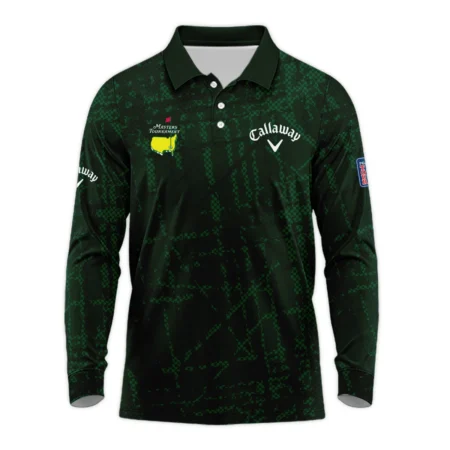 Masters Tournament Callaway Golf Pattern Halftone Green Long Polo Shirt Style Classic Long Polo Shirt For Men