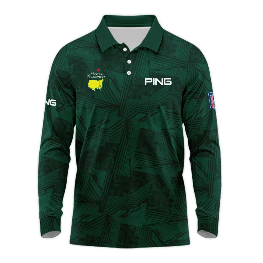 Masters Tournament Ping Sublimation Sports Dark Green Long Polo Shirt Style Classic Long Polo Shirt For Men