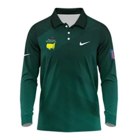 Masters Tournament Dark Green Gradient Golf Sport Nike Long Polo Shirt Style Classic Long Polo Shirt For Men