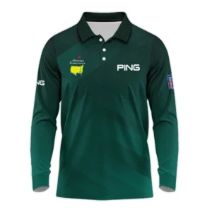 Masters Tournament Dark Green Gradient Golf Sport Ping Zipper Polo Shirt Style Classic Zipper Polo Shirt For Men