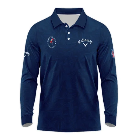 Callaway 124th U.S. Open Pinehurst Stars Gradient Pattern Dark Blue Long Polo Shirt Style Classic Long Polo Shirt For Men