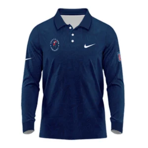 Nike 124th U.S. Open Pinehurst Stars Gradient Pattern Dark Blue Zipper Polo Shirt Style Classic Zipper Polo Shirt For Men