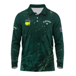 Old Cracked Texture With Gold Splash Paint Masters Tournament Callaway Zipper Polo Shirt Style Classic Zipper Polo Shirt For Men