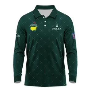 Diamond Shapes With Geometric Pattern Masters Tournament Rolex Zipper Polo Shirt Style Classic Zipper Polo Shirt For Men