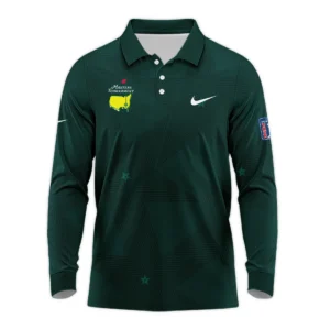 Golf Pattern Stars Dark Green Masters Tournament Nike Zipper Polo Shirt Style Classic Zipper Polo Shirt For Men