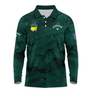 Dark Green Stars Pattern Grunge Background Masters Tournament Callaway Zipper Polo Shirt Style Classic Zipper Polo Shirt For Men