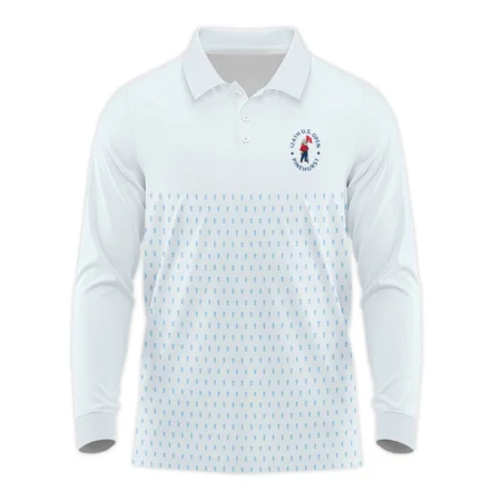 U.S Open Trophy Pattern Light Blue 124th U.S. Open Pinehurst Ping Long Polo Shirt Style Classic Long Polo Shirt For Men