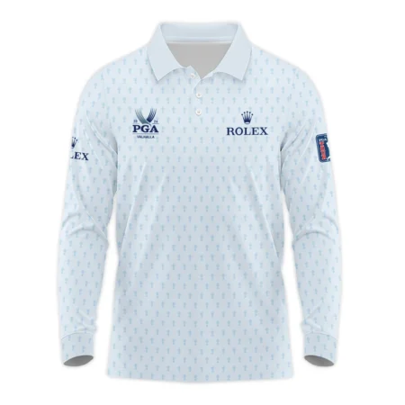 Golf Pattern Cup White Mix Light Blue 2024 PGA Championship Valhalla Rolex Style Classic Quarter Zipped Sweatshirt