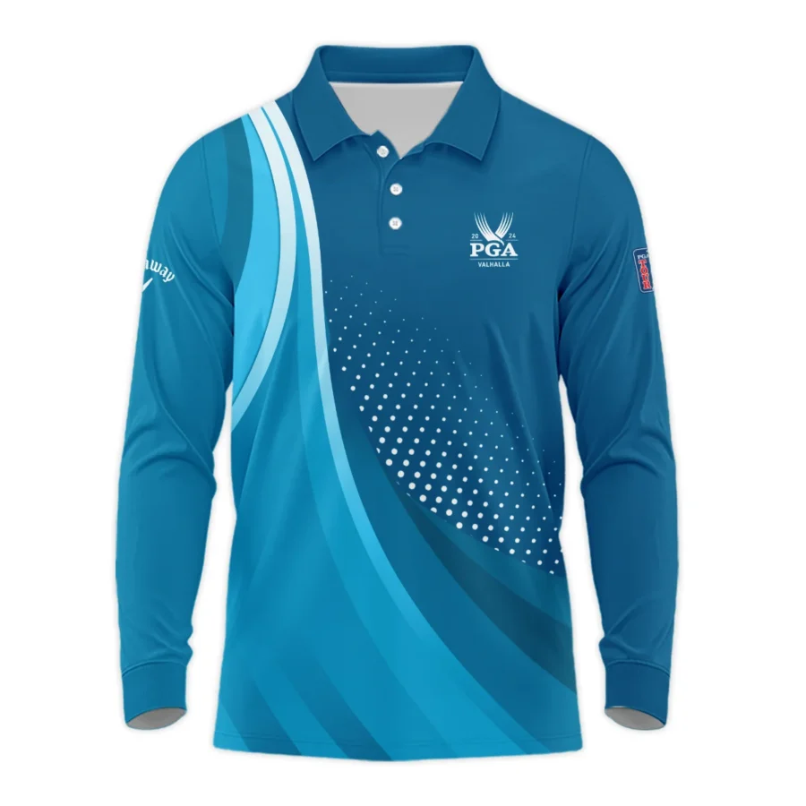 Golf Love Sport Color Blue 2024 PGA Championship Valhalla Callaway Long Polo Shirt Style Classic Long Polo Shirt For Men