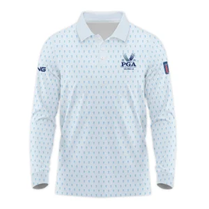 Golf Pattern Light Blue Cup 2024 PGA Championship Valhalla Ping Zipper Polo Shirt Style Classic Zipper Polo Shirt For Men