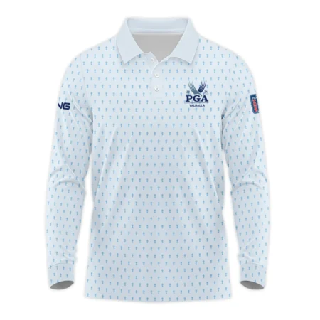 Golf Pattern Light Blue Cup 2024 PGA Championship Valhalla Ping Style Classic, Short Sleeve Round Neck Polo Shirt