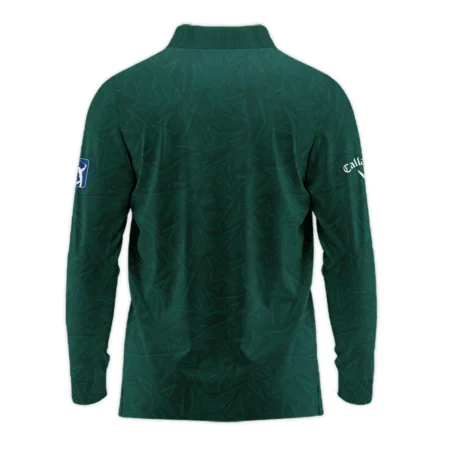 Stars Dark Green Abstract Sport Masters Tournament Callaway Long Polo Shirt Style Classic Long Polo Shirt For Men