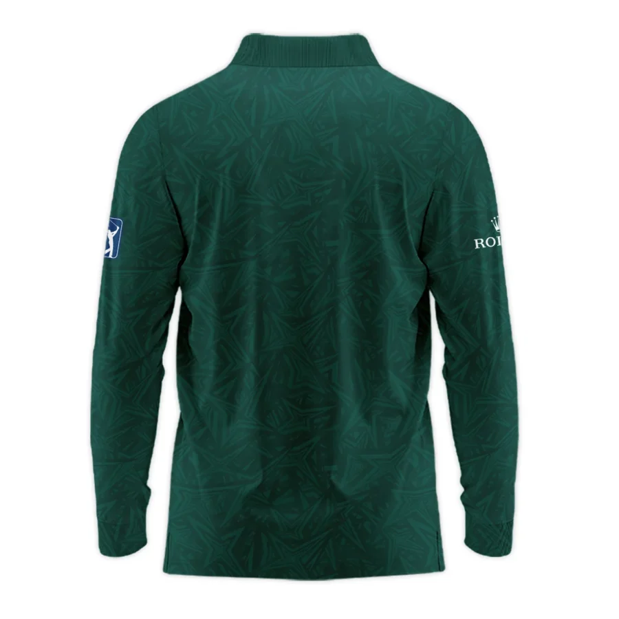 Stars Dark Green Abstract Sport Masters Tournament Rolex Long Polo Shirt Style Classic Long Polo Shirt For Men