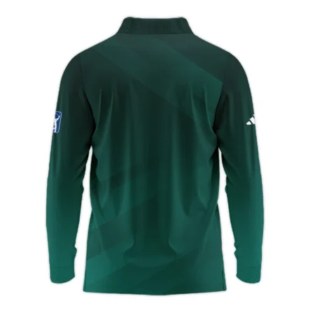 Masters Tournament Dark Green Gradient Golf Sport Adidas Long Polo Shirt Style Classic Long Polo Shirt For Men