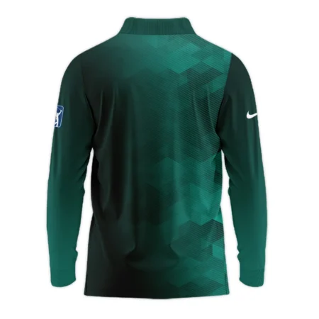 Nike Golf Sport Dark Green Gradient Abstract Background Masters Tournament Long Polo Shirt Style Classic Long Polo Shirt For Men