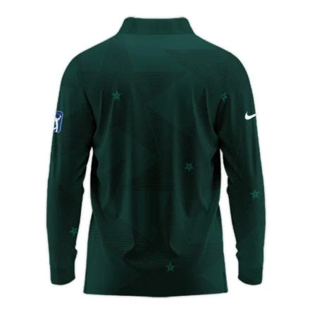 Golf Pattern Stars Dark Green Masters Tournament Nike Long Polo Shirt Style Classic Long Polo Shirt For Men