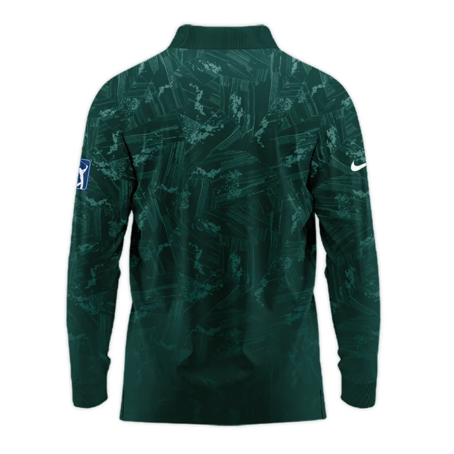 Dark Green Background Masters Tournament Nike Long Polo Shirt Style Classic Long Polo Shirt For Men