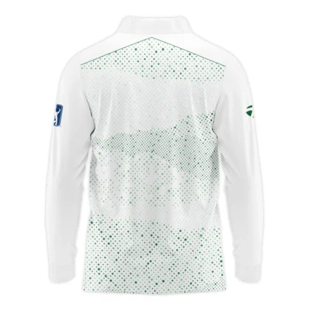 Golf Stye Classic White Mix Green Masters Tournament Taylor Made Long Polo Shirt Style Classic Long Polo Shirt For Men