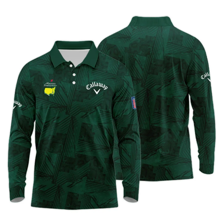 Masters Tournament Callaway Sublimation Sports Dark Green Long Polo Shirt Style Classic Long Polo Shirt For Men