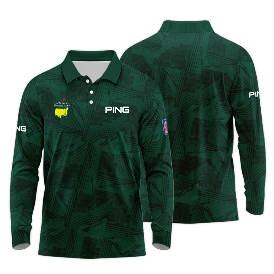 Masters Tournament Ping Sublimation Sports Dark Green Long Polo Shirt Style Classic Long Polo Shirt For Men