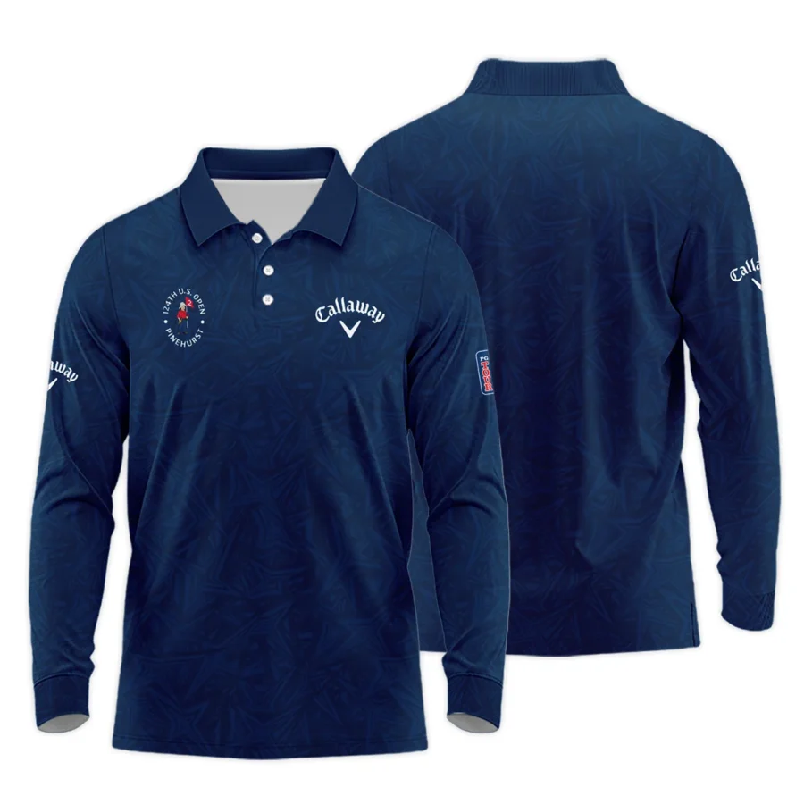 Callaway 124th U.S. Open Pinehurst Stars Gradient Pattern Dark Blue Long Polo Shirt Style Classic Long Polo Shirt For Men