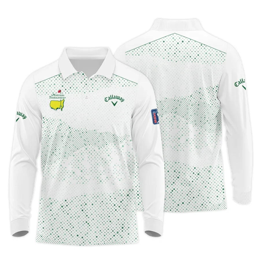 Golf Stye Classic White Mix Green Masters Tournament Callaway Long Polo Shirt Style Classic Long Polo Shirt For Men
