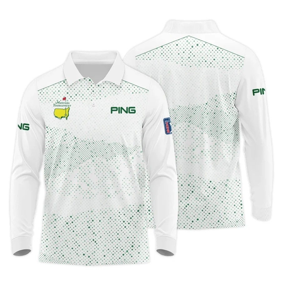 Golf Stye Classic White Mix Green Masters Tournament Ping Long Polo Shirt Style Classic Long Polo Shirt For Men