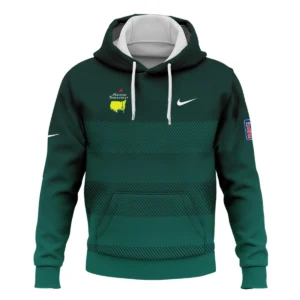 Nike Masters Tournament Dark Green Gradient Stripes Pattern Golf Sport Zipper Hoodie Shirt Style Classic Zipper Hoodie Shirt