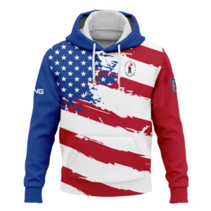 Ping US Flag Blue Red Stars 124th U.S. Open Pinehurst Zipper Hoodie Shirt Style Classic Zipper Hoodie Shirt