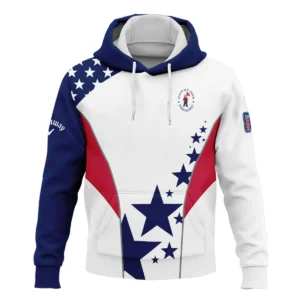 124th U.S. Open Pinehurst Callaway Stars US Flag White Blue Zipper Hoodie Shirt Style Classic Zipper Hoodie Shirt