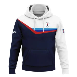 124th U.S. Open Pinehurst Golf Blue Red Line White Pattern Ping Zipper Hoodie Shirt Style Classic Zipper Hoodie Shirt