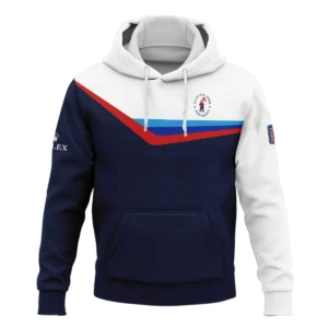 124th U.S. Open Pinehurst Golf Blue Red Line White Pattern Rolex Zipper Hoodie Shirt Style Classic Zipper Hoodie Shirt