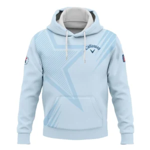 124th U.S. Open Pinehurst Golf Star Line Pattern Light Blue Callaway Zipper Hoodie Shirt Style Classic Zipper Hoodie Shirt