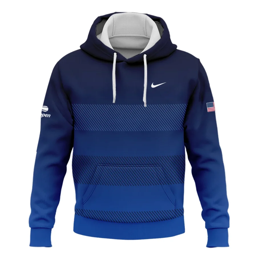 Straight Line Dark Blue Background US Open Tennis Champions Nike Hoodie Shirt Style Classic Hoodie Shirt