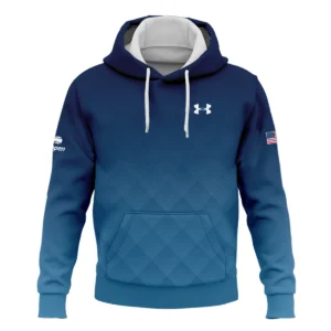 Under Armour Blue Abstract Background US Open Tennis Champions Zipper Hoodie Shirt Style Classic Zipper Hoodie Shirt