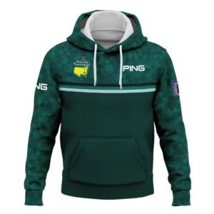 Dark Green Triangle Mosaic Pattern Masters Tournament Ping Zipper Hoodie Shirt Style Classic Zipper Hoodie Shirt