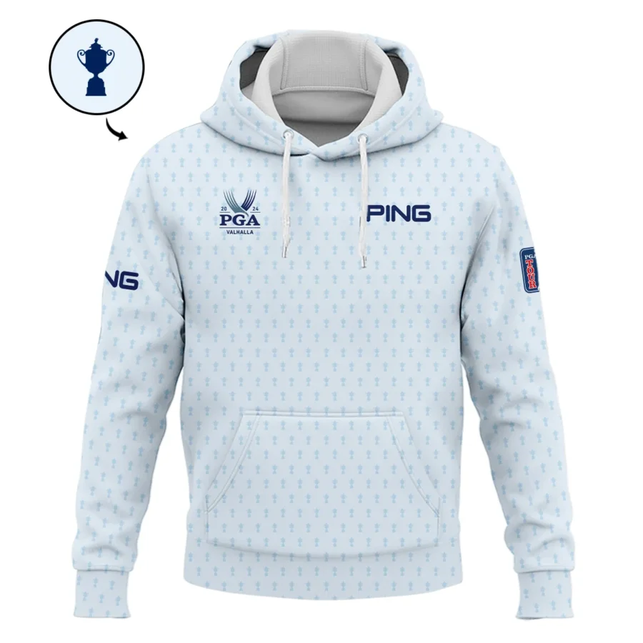 Golf Pattern Cup White Mix Light Blue 2024 PGA Championship Valhalla Ping Hoodie Shirt Style Classic Hoodie Shirt