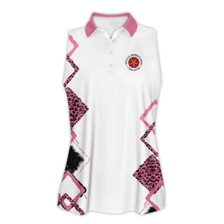 Leopard Golf Color Pink 79th U.S. Women’s Open Lancaster Sleeveless Polo Shirt Pink Color All Over Print Sleeveless Polo Shirt For Woman