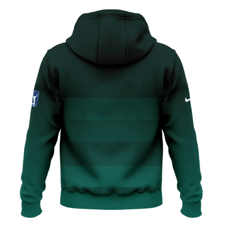 Nike Masters Tournament Dark Green Gradient Stripes Pattern Golf Sport Hoodie Shirt Style Classic Hoodie Shirt