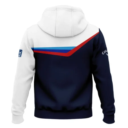 124th U.S. Open Pinehurst Golf Blue Red Line White Pattern Callaway Zipper Hoodie Shirt Style Classic Zipper Hoodie Shirt